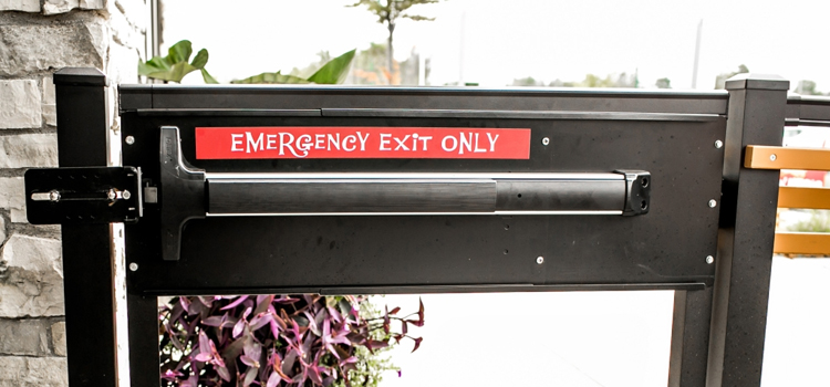 emergency push bar installation in Bloomington